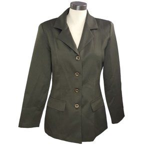 Vintage Classique Collections Women sz 7 Blazer suit Made in Canada Army Green